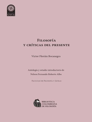 cover image of Filosofía y crítica del presente